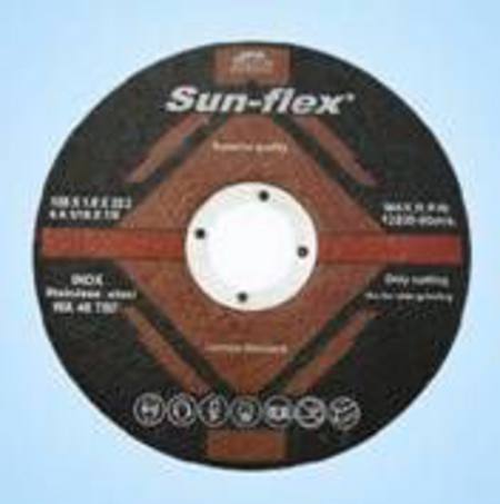 SUN-FLEX INOX IRON FREE METAL CUT OFF DISC 100 x 1.2 x 16mm 10 PACK TIN